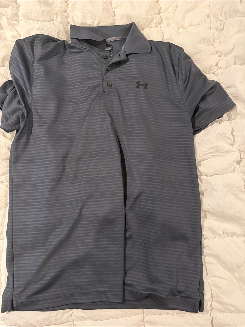 Under Armour Men’s Slate Gray Striped Polo